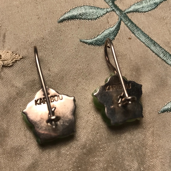 Flower drop earrings, sterling silver - Picture 3 of 3